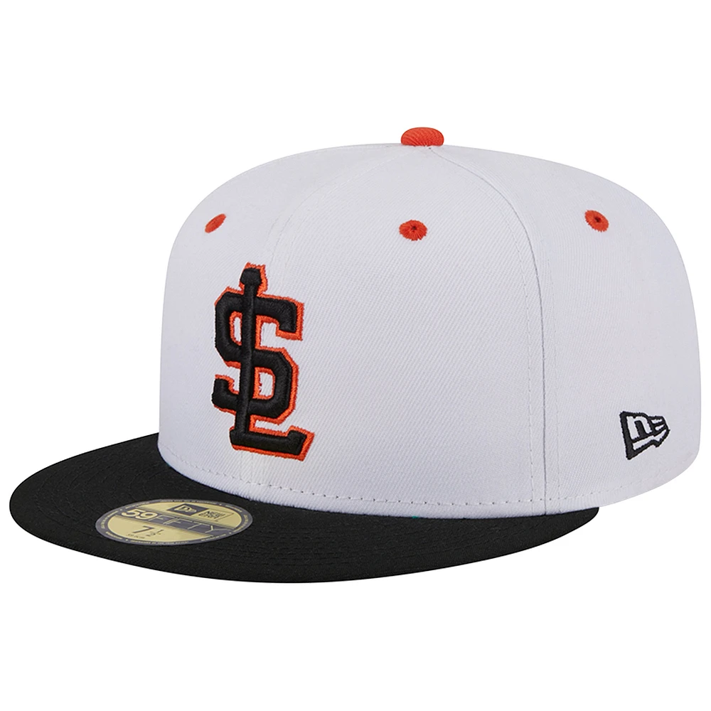 Men's New Era White Salt Lake Bees Theme Nights Occidental 59FIFTY Fitted Hat