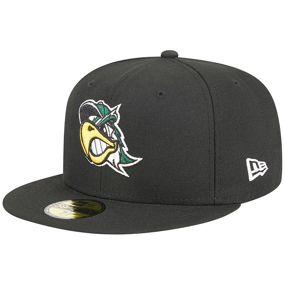 Men's New Era Black South Bend Cubs Theme Nights Silver Hawks 59FIFTY Fitted Hat