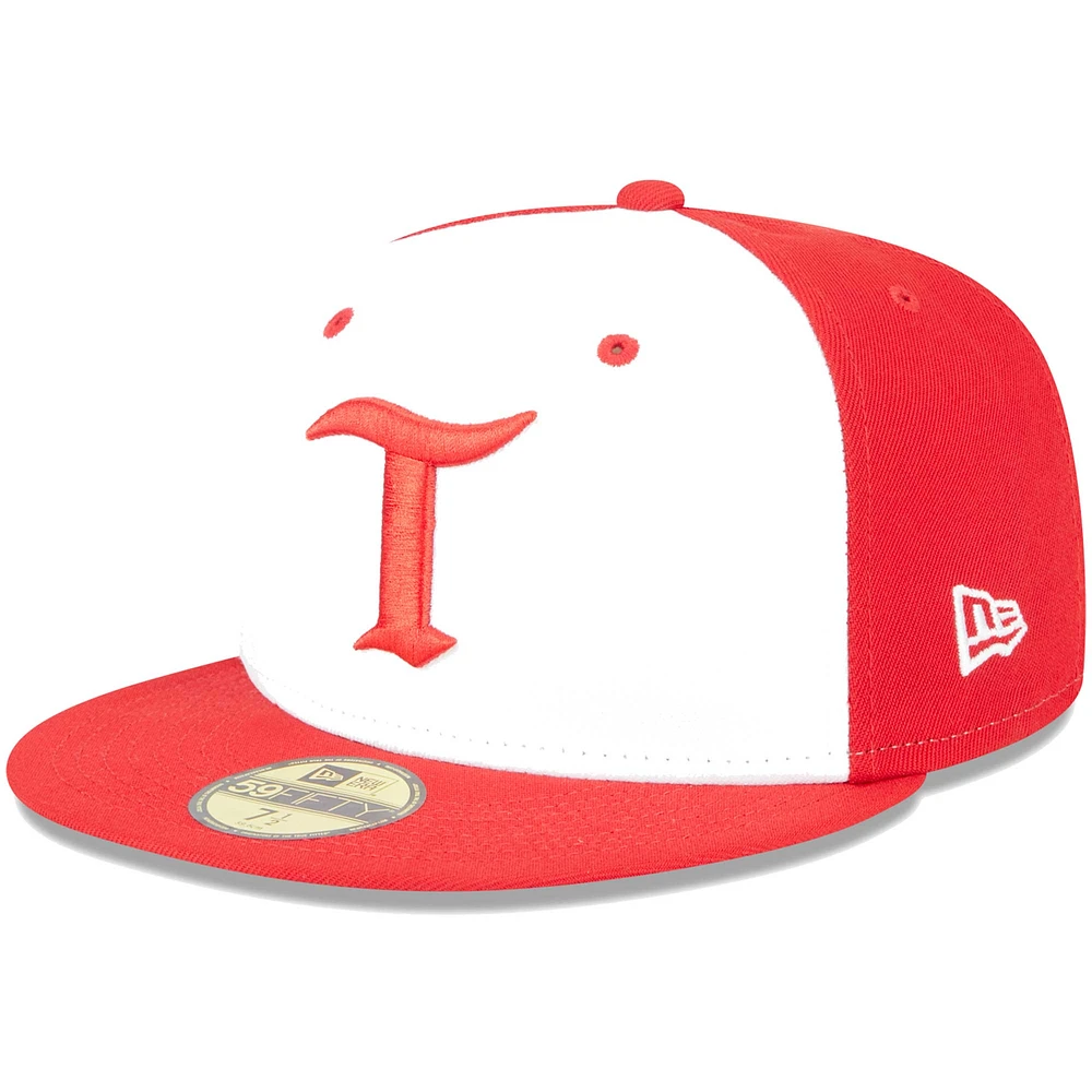 Men's New Era White Toledo Mud Hens Theme Nights Tigers 59FIFTY Fitted Hat