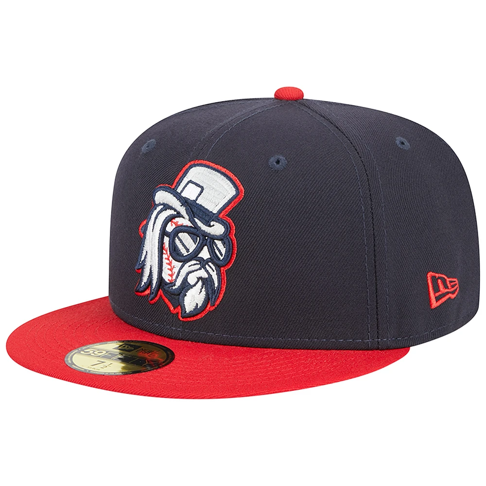 Men's New Era Navy Tulsa Drillers Theme Nights Sound 59FIFTY Fitted Hat