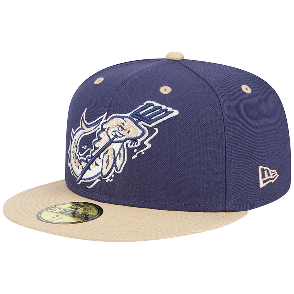 Men's New Era Navy Wisconsin Timber Rattlers Theme Nights Lake Winnebago Shantymen 59FIFTY Fitted Hat