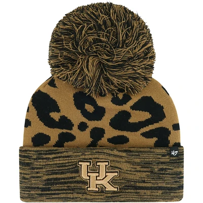 Women's '47 Brown Kentucky Wildcats Rosette Cuffed Knit Hat with Pom