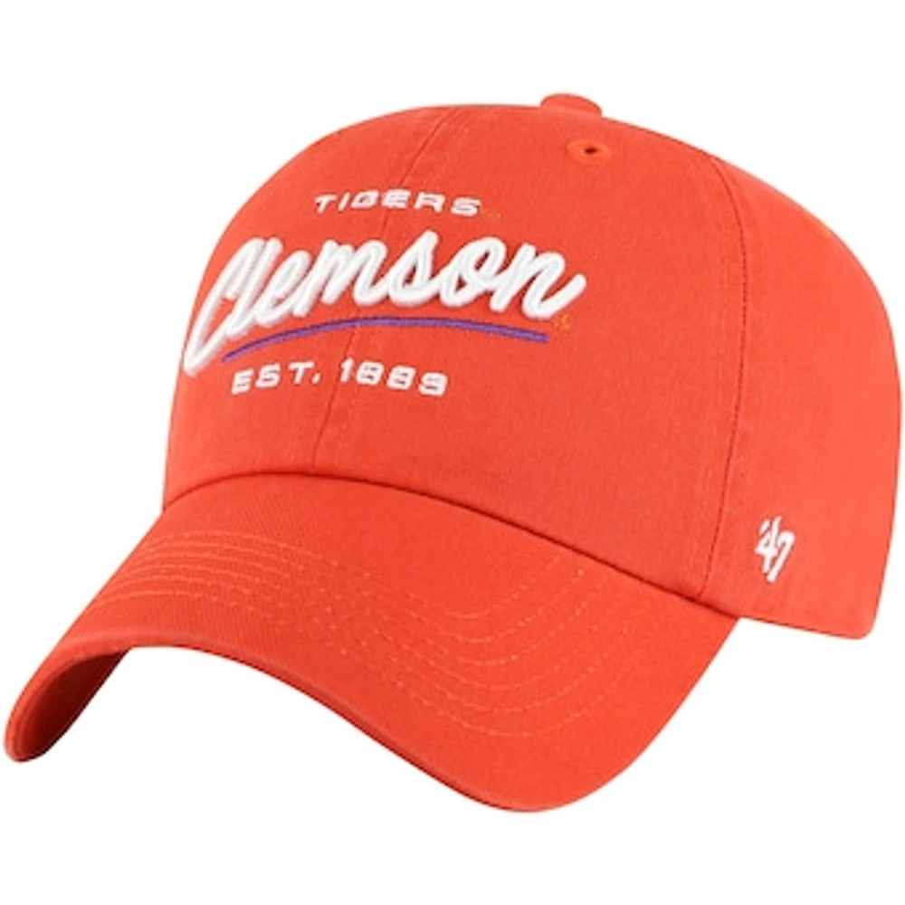 Women's '47 Orange Clemson Tigers Sidney Clean Up Adjustable Hat