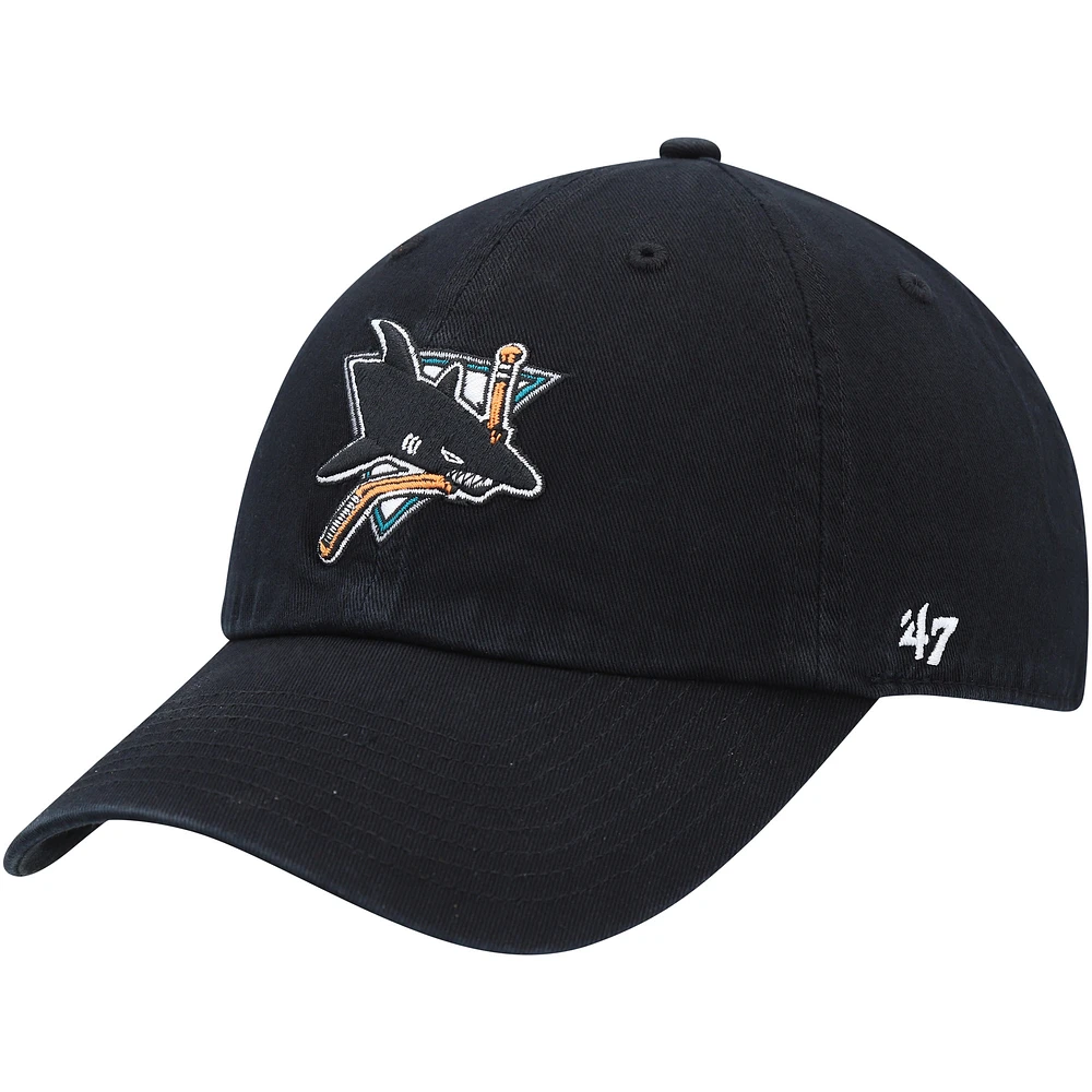 Women's '47 Black San Jose Sharks Clean Up Adjustable Hat