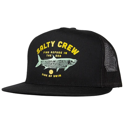 Men's Salty Crew Black Tarpon Trucker Snapback Hat