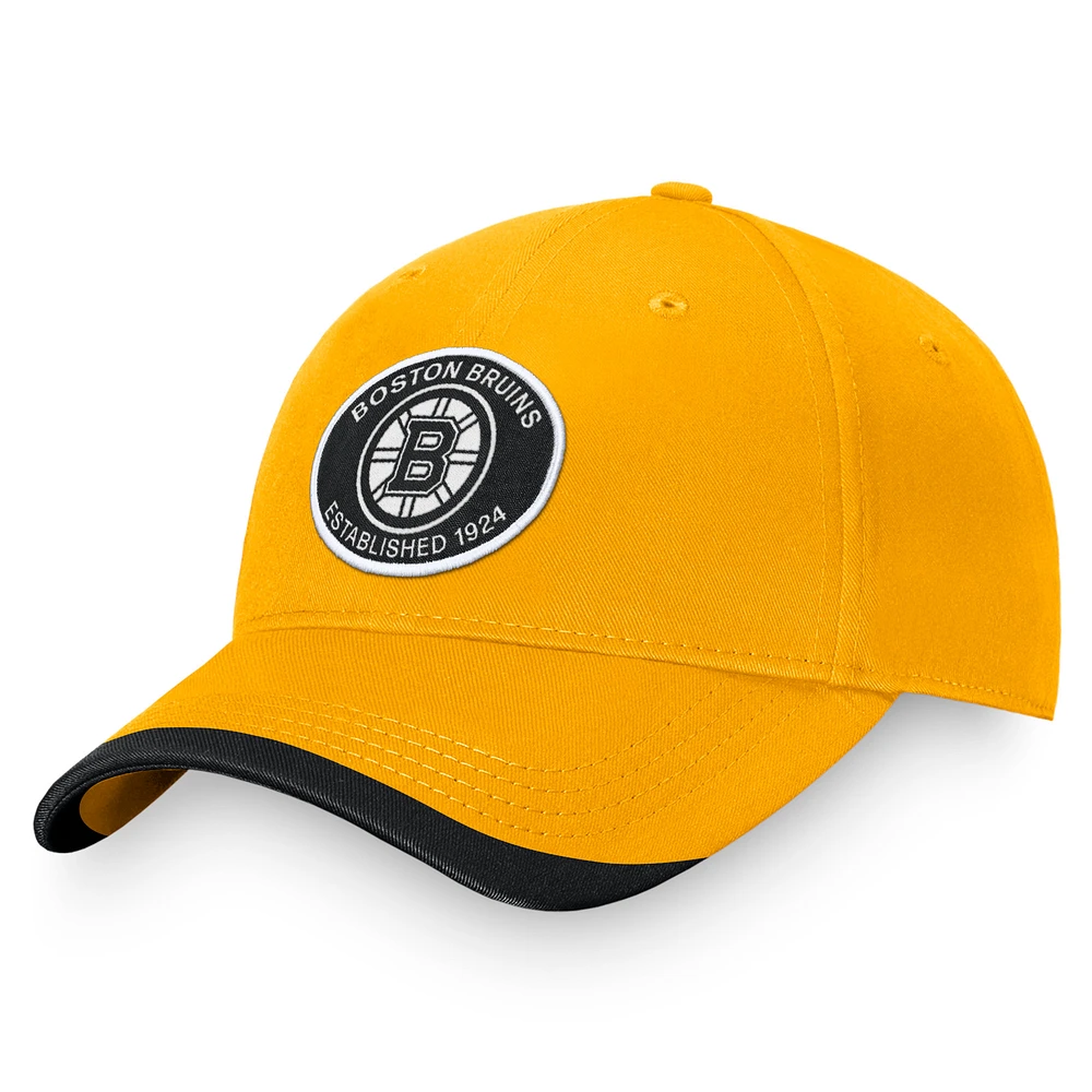 Men's Fanatics Gold Boston Bruins Fundamental Adjustable Hat
