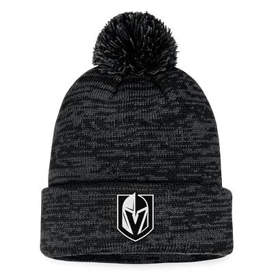 Men's Fanatics Black Vegas Golden Knights Fundamental Cuffed Knit Hat with Pom