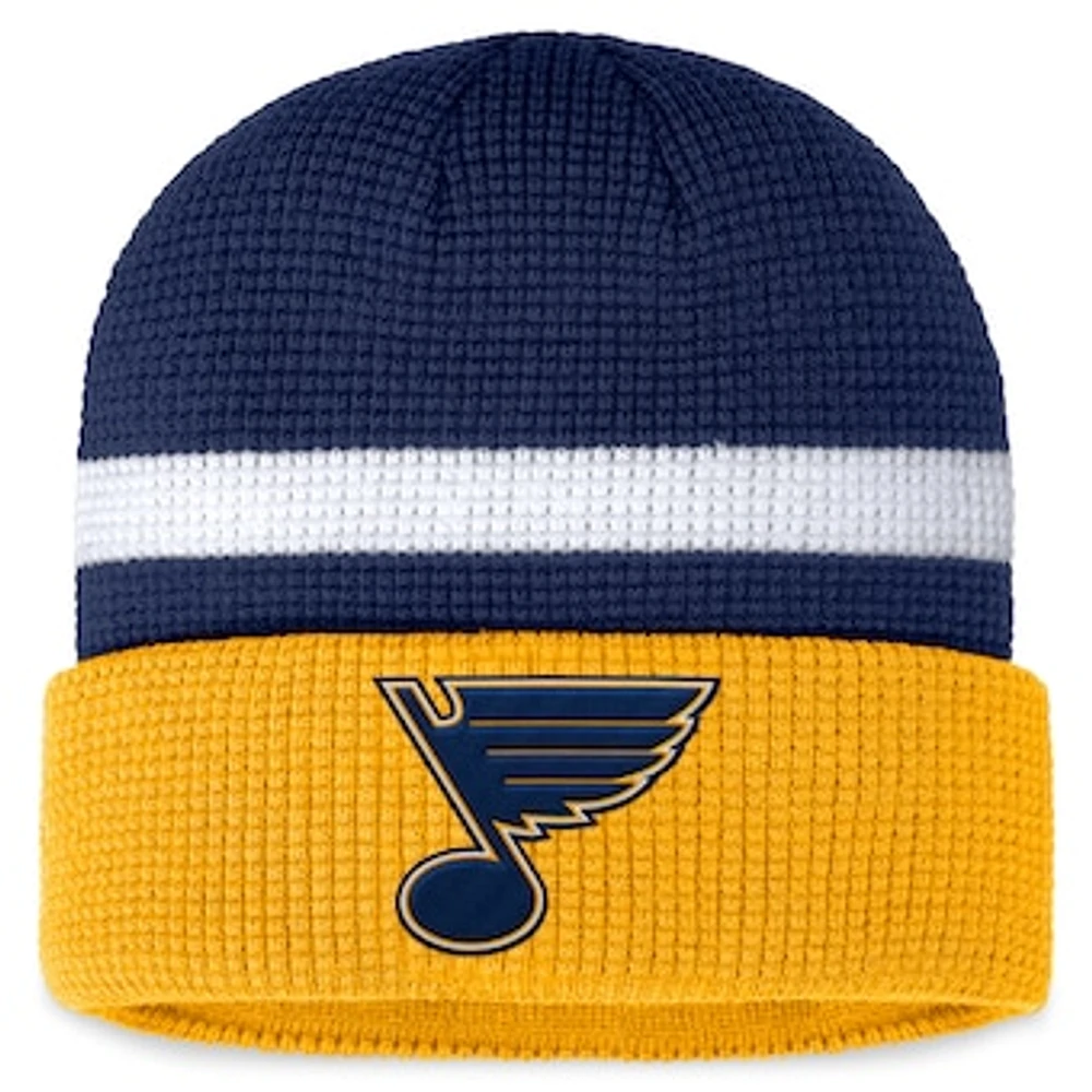 Men's Fanatics Navy/Gold St. Louis Blues Fundamental Cuffed Knit Hat