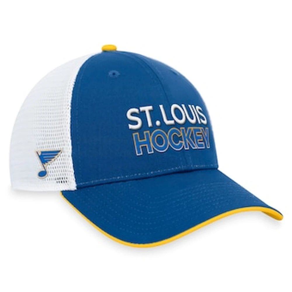 Men's Fanatics Blue/White St. Louis Blues Authentic Pro Alternate Jersey Adjustable Trucker Hat