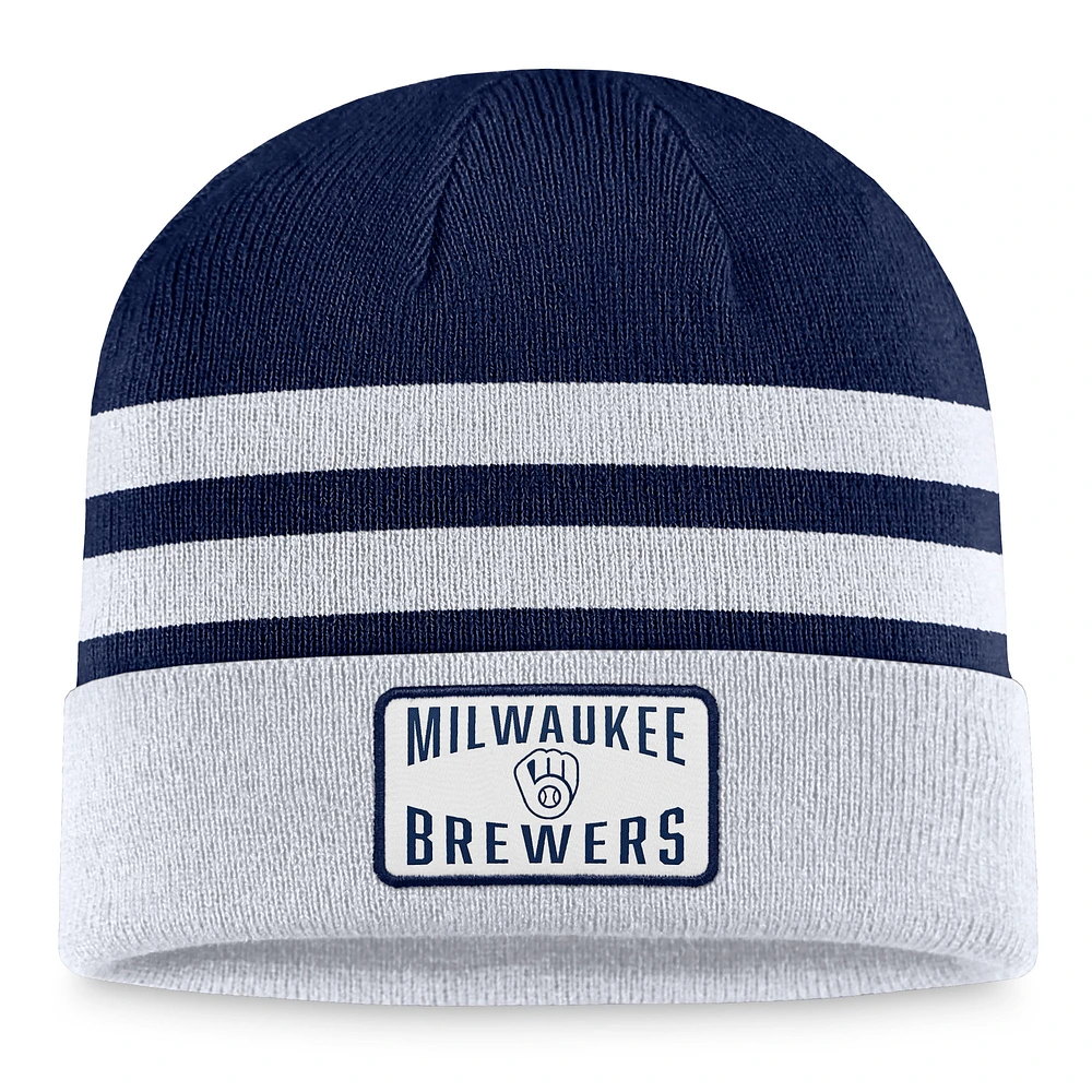 Men's Fanatics Gray Milwaukee Brewers Cuffed Knit Hat