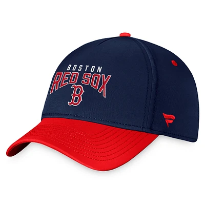 Men's Fanatics Navy/Red Boston Red Sox Stacked Logo Flex Hat