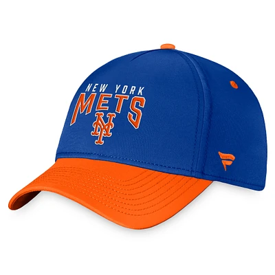 Men's Fanatics Royal/Orange New York Mets Stacked Logo Flex Hat