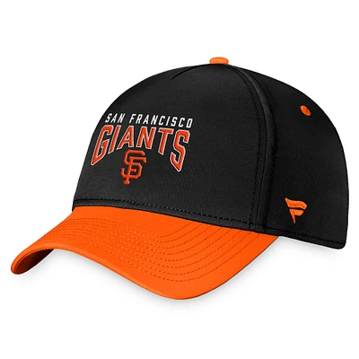 Men's Fanatics Black/Orange San Francisco Giants Stacked Logo Flex Hat