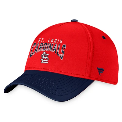 Men's Fanatics Red/Navy St. Louis Cardinals Stacked Logo Flex Hat