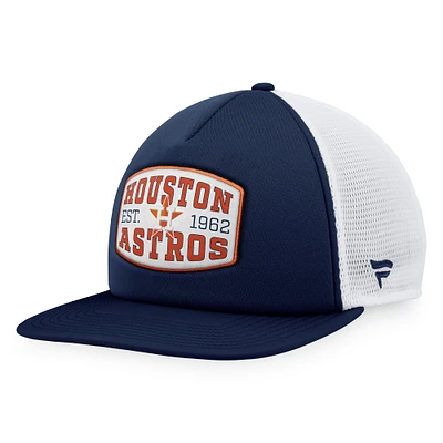 Men's Fanatics Navy Houston Astros Foam Front Patch Trucker Snapback Hat