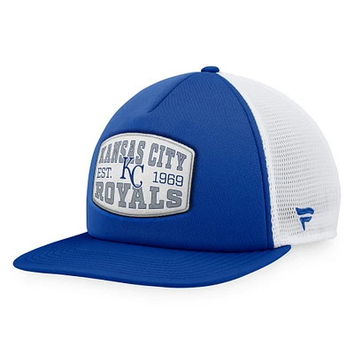 Men's Fanatics Royal Kansas City Royals Foam Front Patch Trucker Snapback Hat