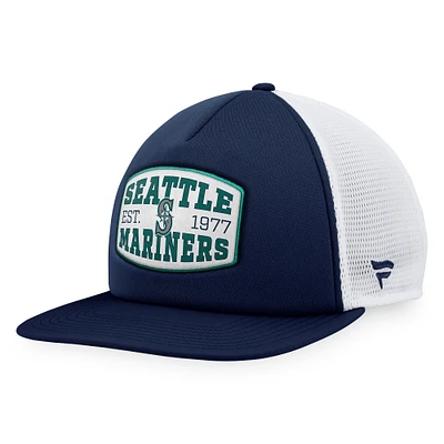 Men's Fanatics Navy Seattle Mariners Foam Front Patch Trucker Snapback Hat