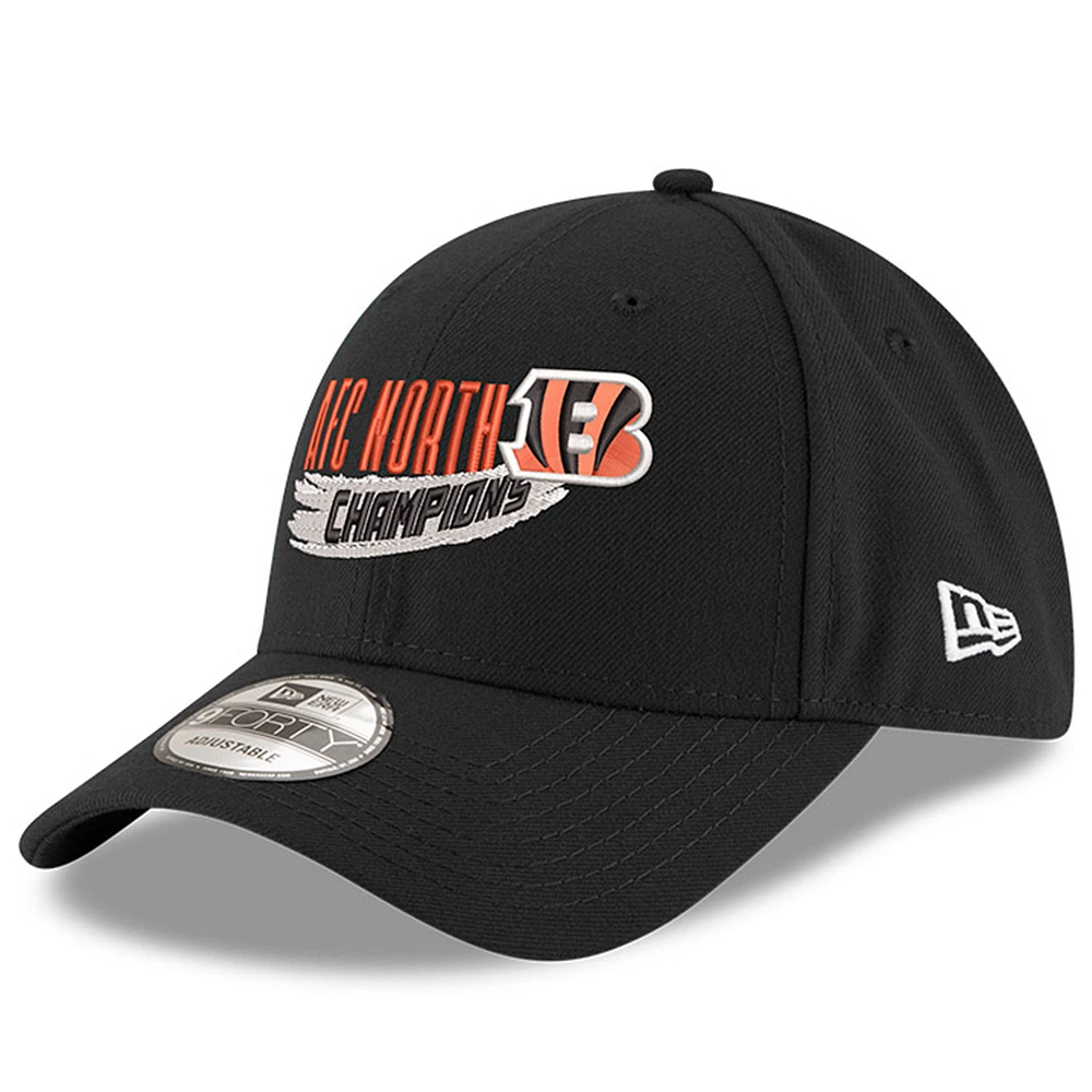 Men's New Era Black Cincinnati Bengals 2022 AFC North Division Champions 9FORTY Adjustable Hat