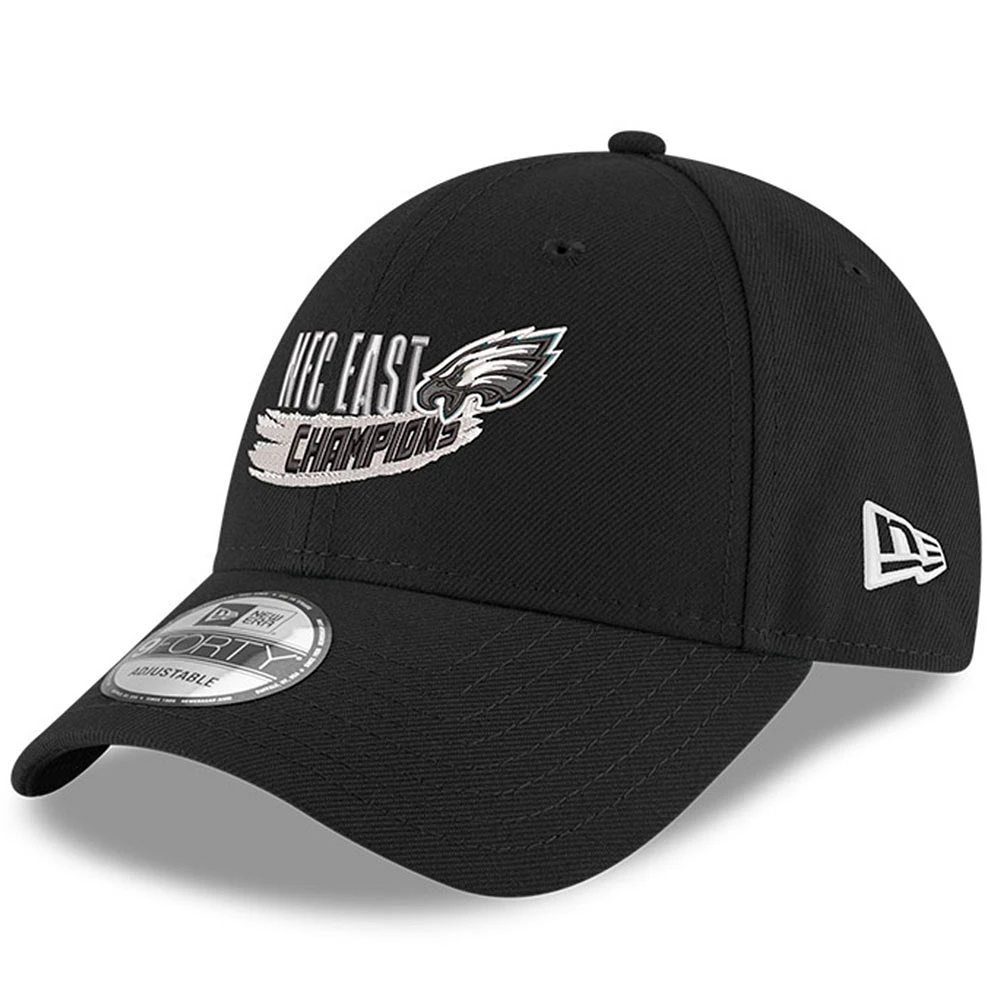 Men's New Era Black Philadelphia Eagles 2022 NFC East Division Champions 9FORTY Adjustable Hat