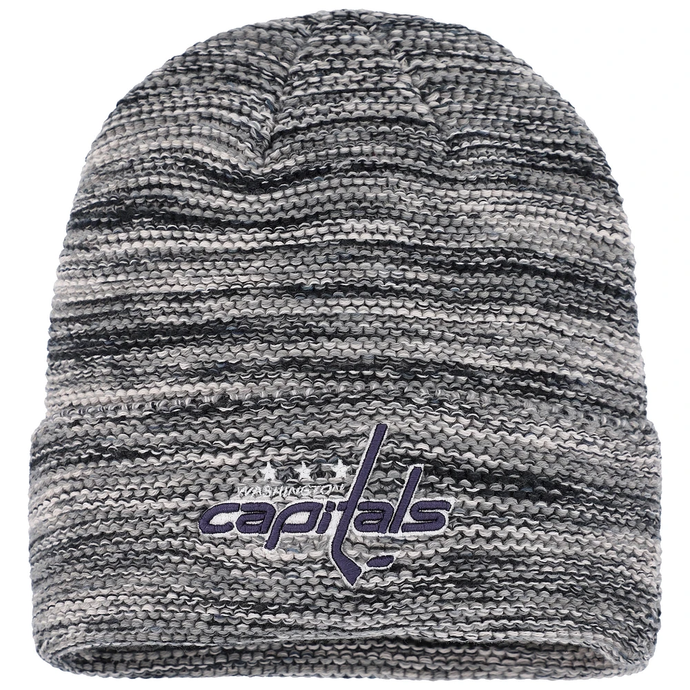 Men's adidas Black/White Washington Capitals Marled Cuffed Knit Hat