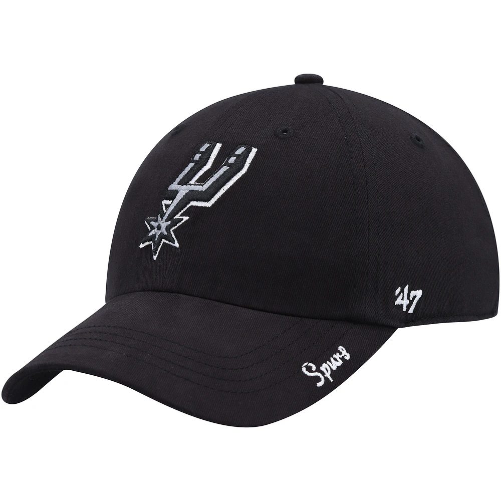 Women's '47 Black San Antonio Spurs Miata Clean Up Adjustable Hat