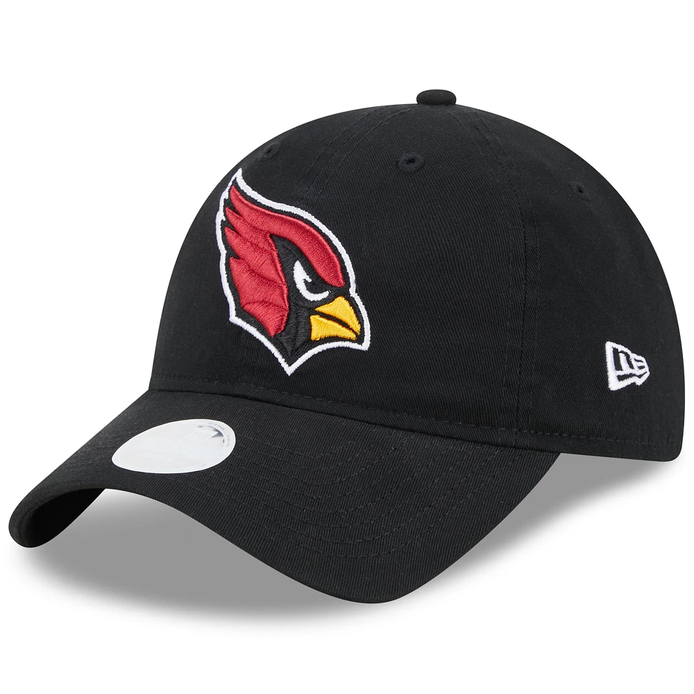 Women's New Era Black Arizona Cardinals Main Core Classic 2.0 9TWENTY Adjustable Hat