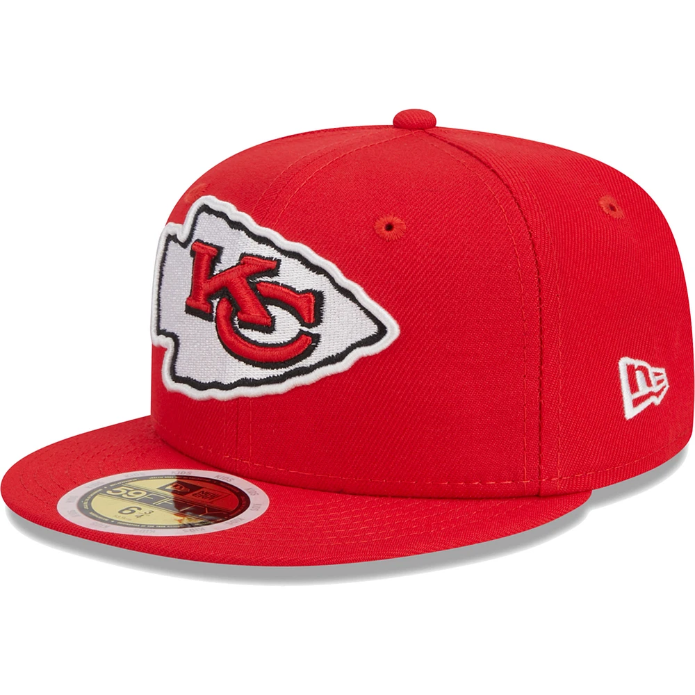Youth New Era Red Kansas City Chiefs Main 59FIFTY Fitted Hat