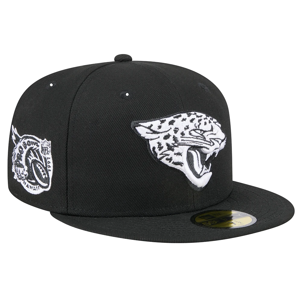 Men's New Era Black Jacksonville Jaguars Main Patch 59FIFTY Fitted Hat