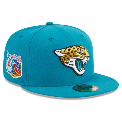 Men's New Era Teal Jacksonville Jaguars Main Patch 59FIFTY Fitted Hat