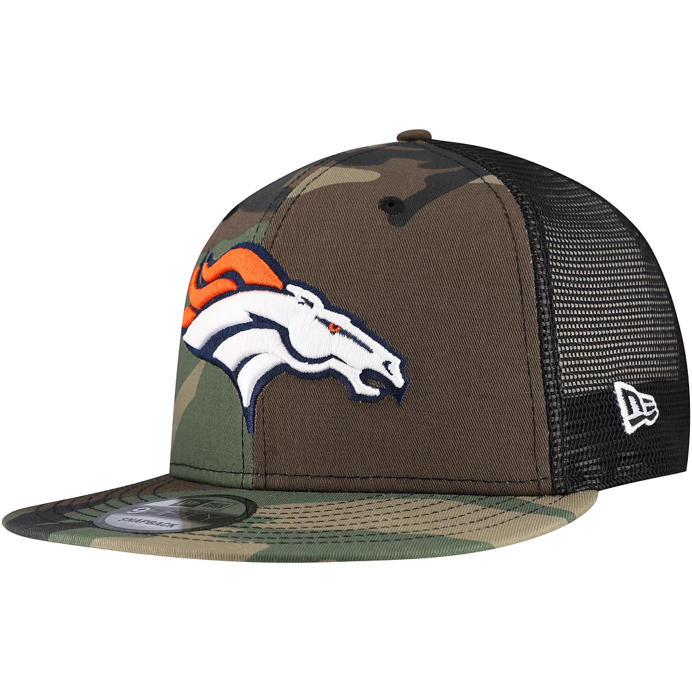 Men's New Era Camo Denver Broncos Main Trucker 9FIFTY Snapback Hat