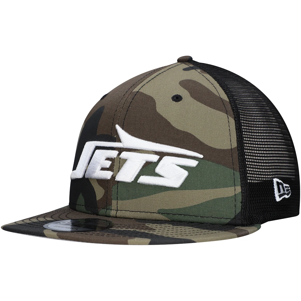 Men's New Era Camo New York Jets Main Trucker 9FIFTY Snapback Hat