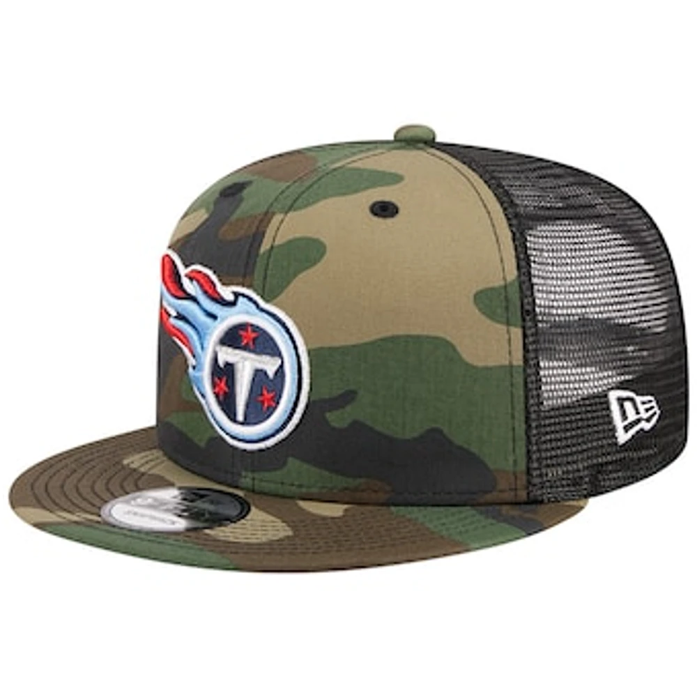 Men's New Era Camo Tennessee Titans Main Trucker 9FIFTY Snapback Hat
