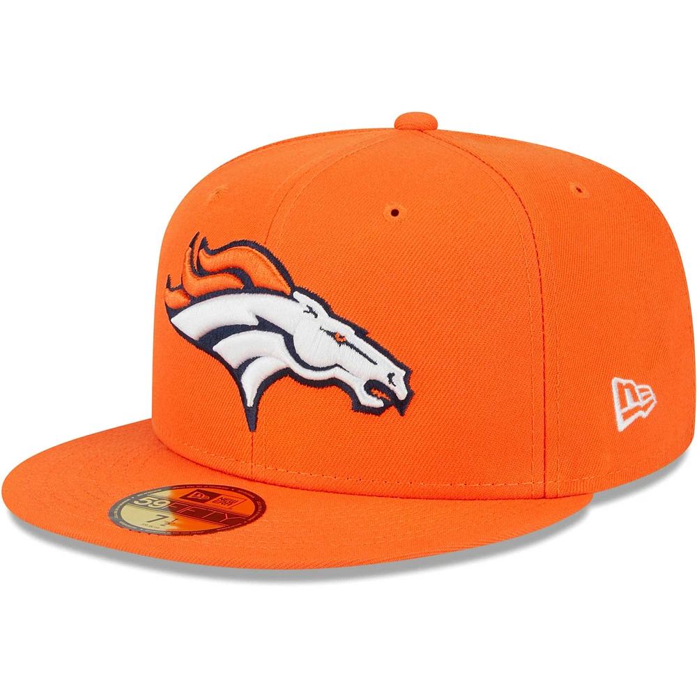 Men's New Era Orange Denver Broncos Main 59FIFTY Fitted Hat
