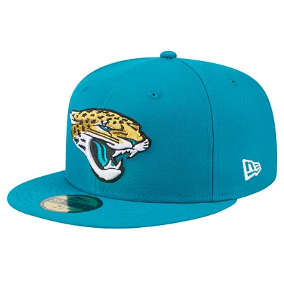Men's New Era Teal Jacksonville Jaguars Main 59FIFTY Fitted Hat