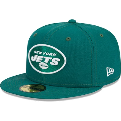 Men's New Era Green New York Jets Main 59FIFTY Fitted Hat