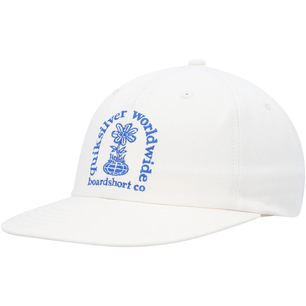 Men's Quiksilver White Fortune Snapback Hat