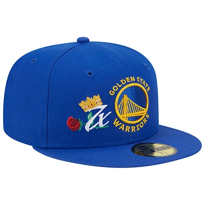 Men's New Era Royal Golden State Warriors Crown Champs 59FIFTY Fitted Hat