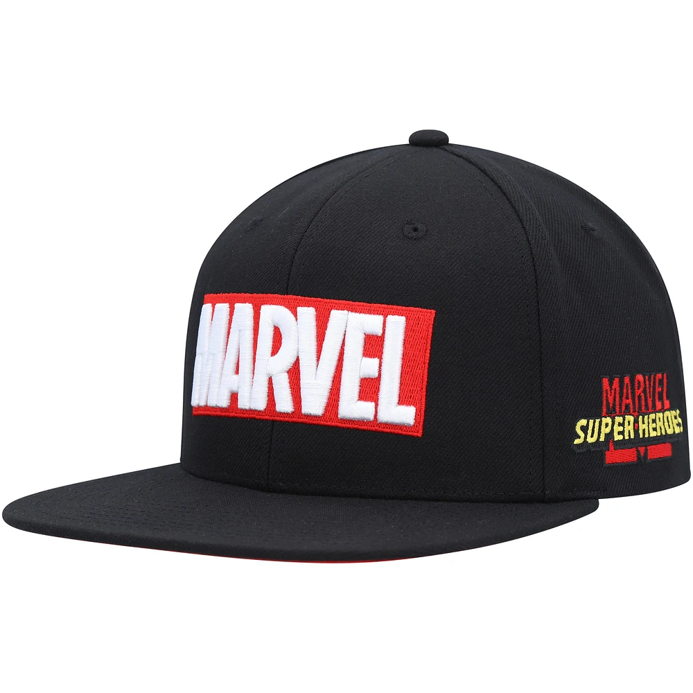 Men's Marvel Black/Red Snapback Hat