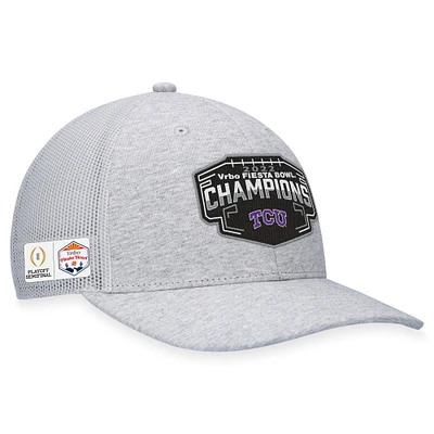 Men's Top of the World Heather Gray TCU Horned Frogs College Football Playoff 2022 Fiesta Bowl Champions Adjustable Hat