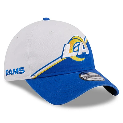 Men's New Era White/Royal Los Angeles Rams 2023 Sideline 9TWENTY Adjustable Hat