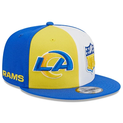 Men's New Era Gold/Royal Los Angeles Rams 2023 Sideline 9FIFTY Snapback Hat