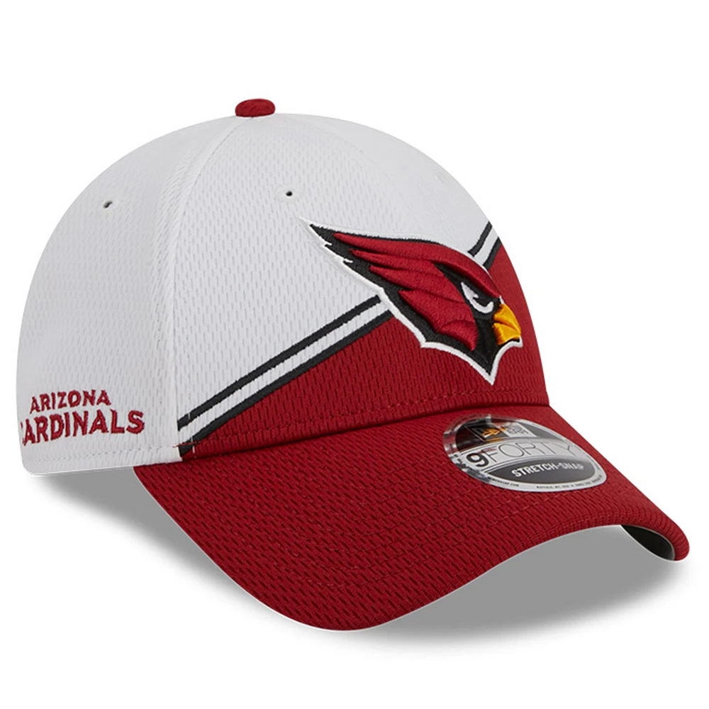 Men's New Era White/Cardinal Arizona Cardinals 2023 Sideline 9FORTY Adjustable Hat