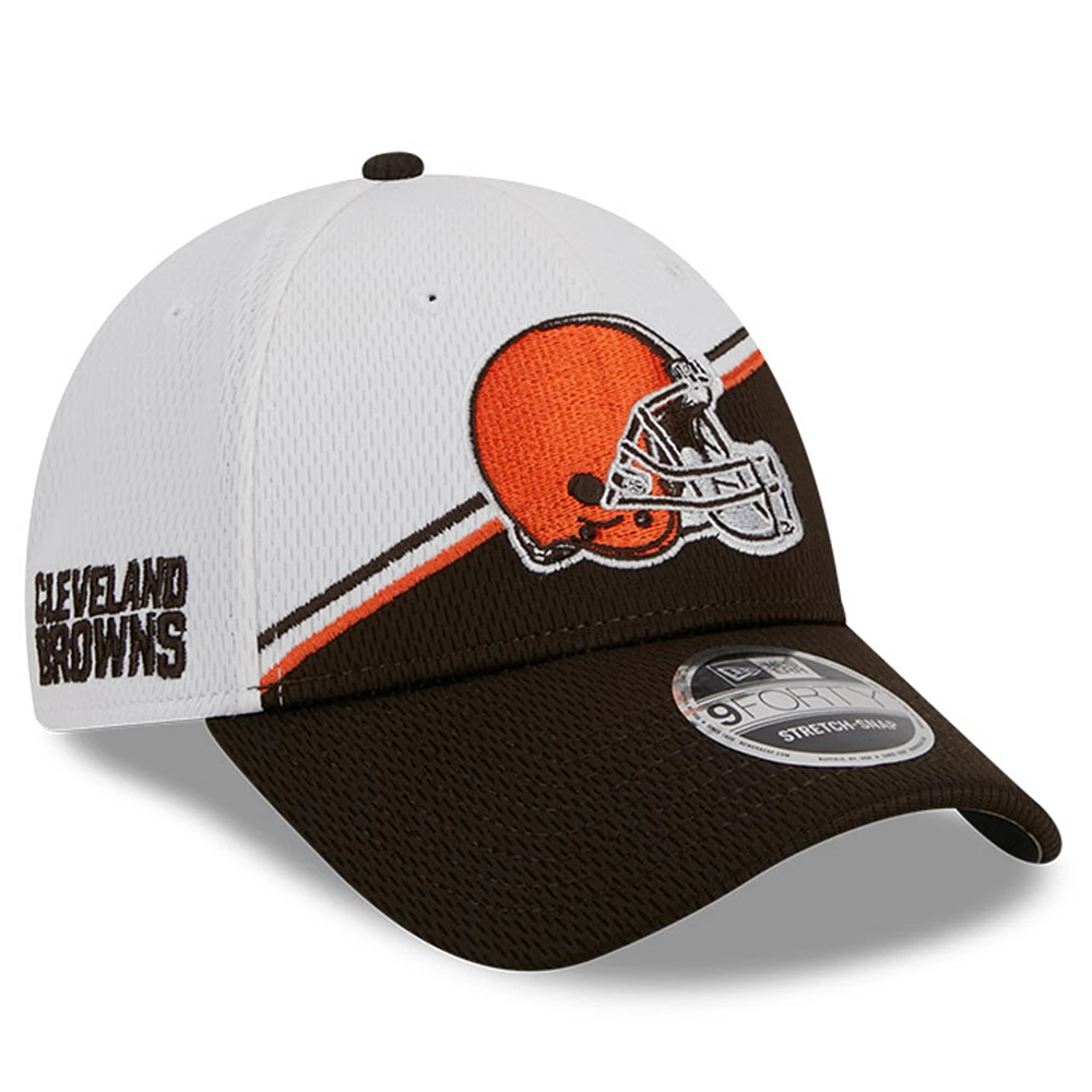 Men's New Era /Brown Cleveland Browns 2023 Sideline 9FORTY Adjustable Hat