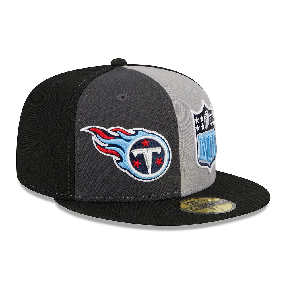 Men's New Era Gray/Black Tennessee Titans 2023 Sideline 59FIFTY Fitted Hat