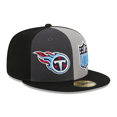 Men's New Era Gray/Black Tennessee Titans 2023 Sideline 59FIFTY Fitted Hat