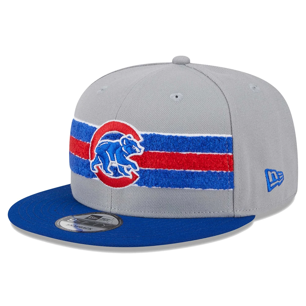 Men's New Era Gray/Royal Chicago Cubs Band 9FIFTY Snapback Hat