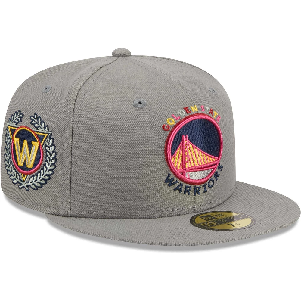 Men's New Era Gray Golden State Warriors Color Pack 59FIFTY Fitted Hat