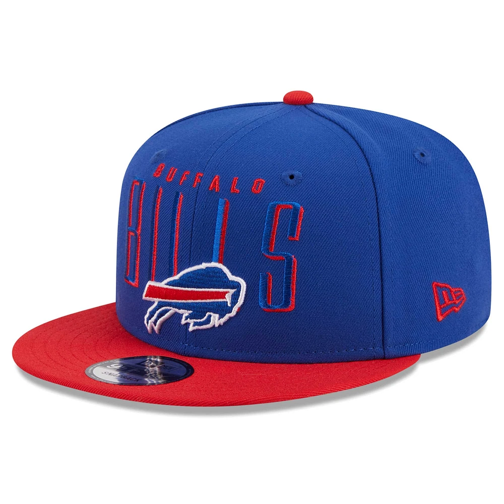 Men's New Era Royal/Red Buffalo Bills Headline 9FIFTY Snapback Hat
