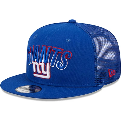 Men's New Era Royal New York Giants Grade Trucker 9FIFTY Snapback Hat