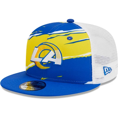 Men's New Era Royal Los Angeles Rams Tear Trucker 9FIFTY Snapback Hat